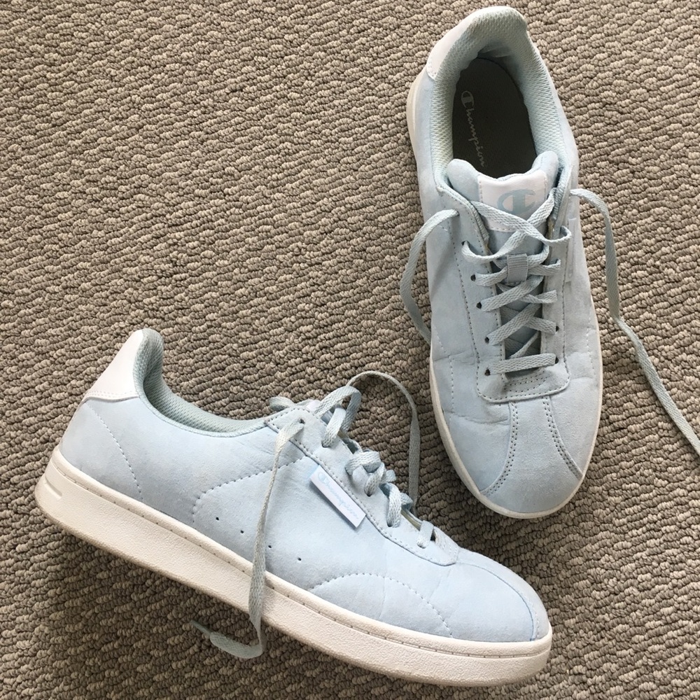Light blue pastel champion shoes size 8!
